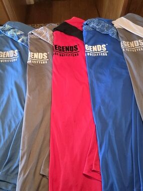 Reel Legends Men's Long Sleeve Tees - Blue, Gray, Red, Light Blue